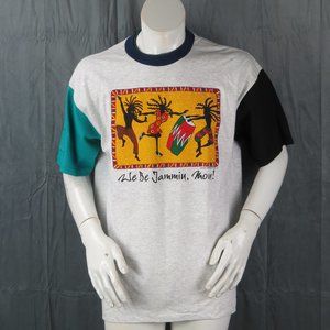 Vintage Graphic T- Shirt - We Be Jammin Mon - Men's Extra-Large